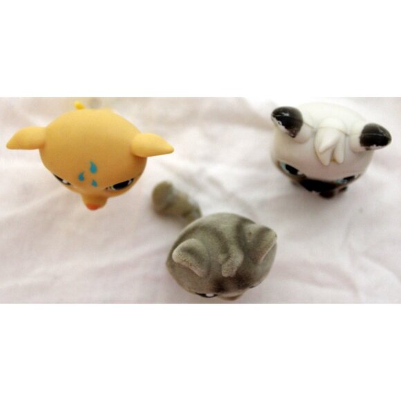 LPS Littlest Pet Shop Trio 3pc Dog Cat Magic Motion Siamese Flocked Greyhound - Picture 4 of 8